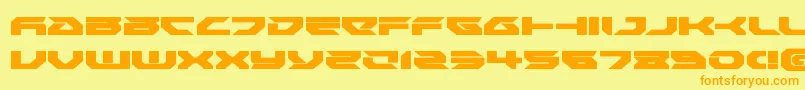 Royalsamuraiexpand Font – Orange Fonts on Yellow Background