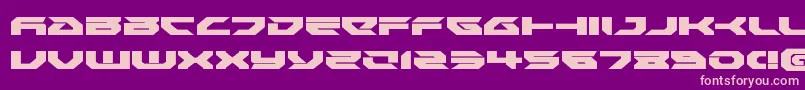 Royalsamuraiexpand Font – Pink Fonts on Purple Background