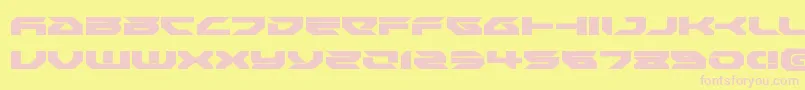 Royalsamuraiexpand Font – Pink Fonts on Yellow Background