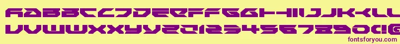 Royalsamuraiexpand Font – Purple Fonts on Yellow Background