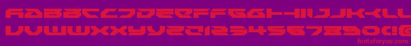 Royalsamuraiexpand-Schriftart – Rote Schriften auf violettem Hintergrund