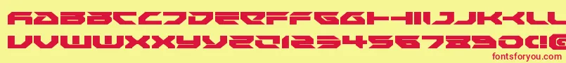 Шрифт Royalsamuraiexpand – красные шрифты на жёлтом фоне