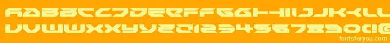 Royalsamuraiexpand Font – Yellow Fonts on Orange Background