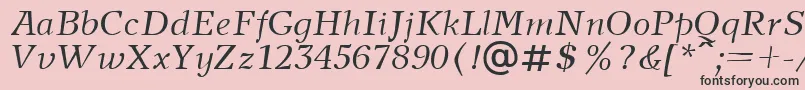 NewjournalcttItalic Font – Black Fonts on Pink Background