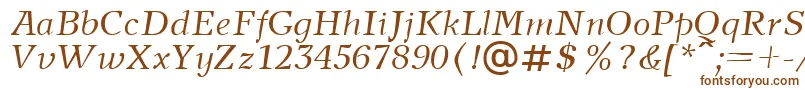 NewjournalcttItalic Font – Brown Fonts on White Background