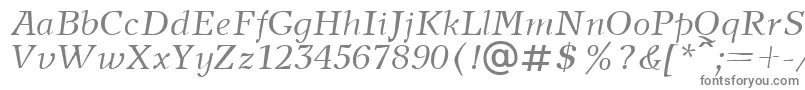 Шрифт NewjournalcttItalic – серые шрифты на белом фоне