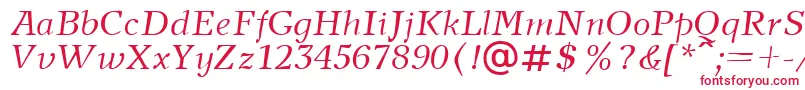 Шрифт NewjournalcttItalic – красные шрифты
