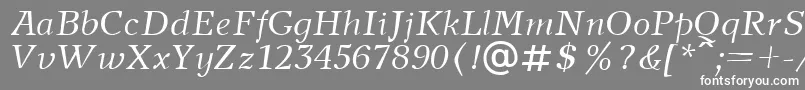 NewjournalcttItalic Font – White Fonts on Gray Background