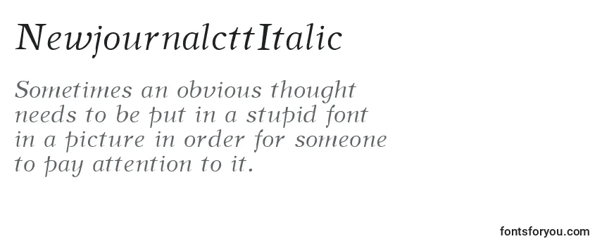 Review of the NewjournalcttItalic Font