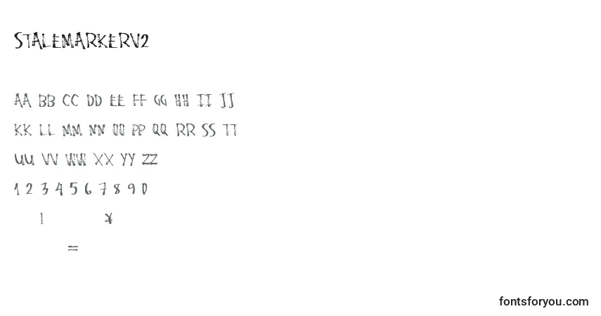 Czcionka Stalemarkerv2 – alfabet, cyfry, specjalne znaki