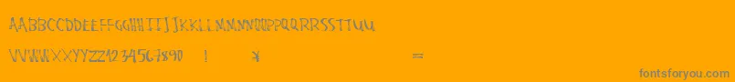 Stalemarkerv2-Schriftart – Graue Schriften auf orangefarbenem Hintergrund