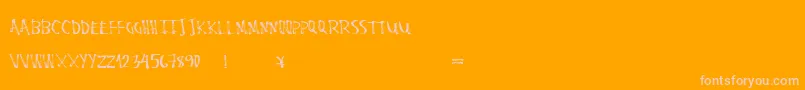 Stalemarkerv2-Schriftart – Rosa Schriften auf orangefarbenem Hintergrund