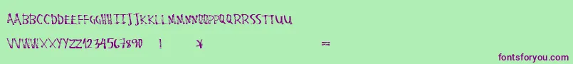 Stalemarkerv2-Schriftart – Violette Schriften auf grünem Hintergrund