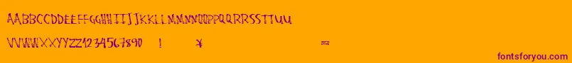 Stalemarkerv2-Schriftart – Violette Schriften auf orangefarbenem Hintergrund