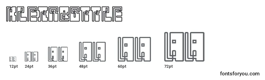KleinBottle Font Sizes
