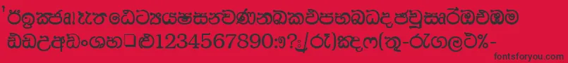AaHan1 Font – Black Fonts on Red Background
