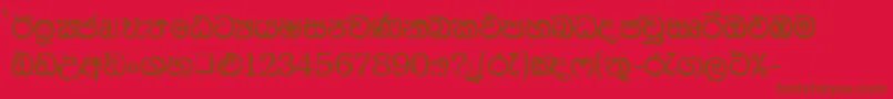 AaHan1 Font – Brown Fonts on Red Background