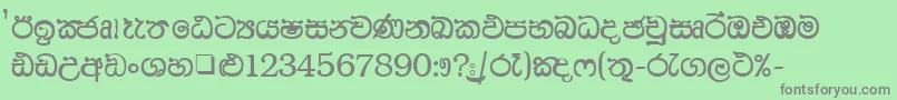 Czcionka AaHan1 – szare czcionki na zielonym tle