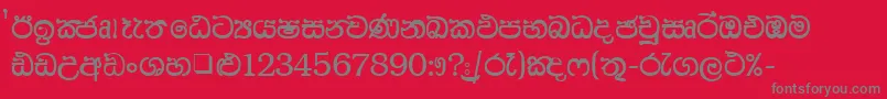 AaHan1 Font – Gray Fonts on Red Background