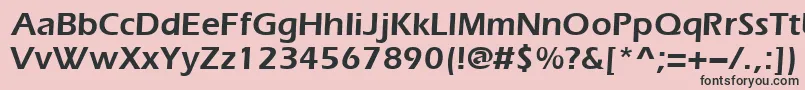 Everestdemi-fontti – mustat fontit vaaleanpunaisella taustalla