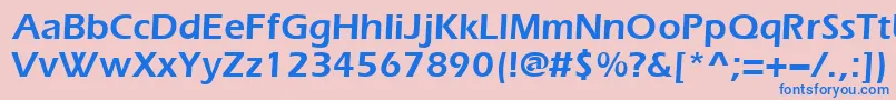 Everestdemi Font – Blue Fonts on Pink Background