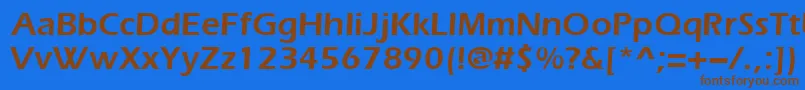 Шрифт Everestdemi – коричневые шрифты на синем фоне