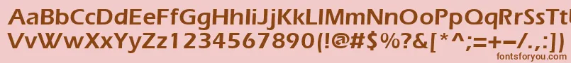 Everestdemi Font – Brown Fonts on Pink Background