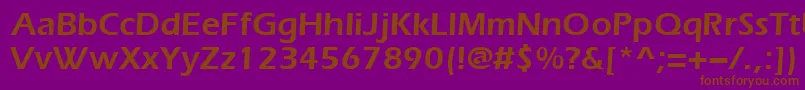Everestdemi-fontti – ruskeat fontit violetilla taustalla