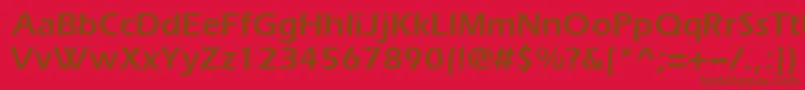 Everestdemi-fontti – ruskeat fontit punaisella taustalla