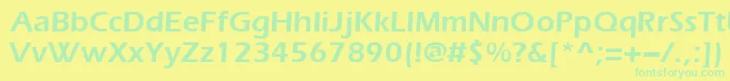 Everestdemi Font – Green Fonts on Yellow Background