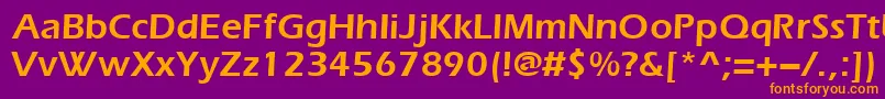 Everestdemi Font – Orange Fonts on Purple Background