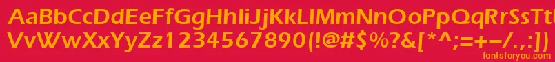 Everestdemi Font – Orange Fonts on Red Background