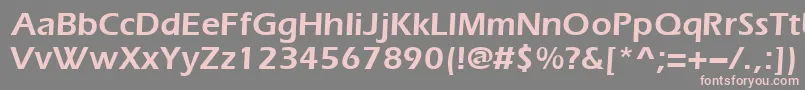 Everestdemi-fontti – vaaleanpunaiset fontit harmaalla taustalla