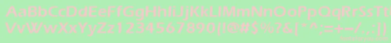 Everestdemi-fontti – vaaleanpunaiset fontit vihreällä taustalla