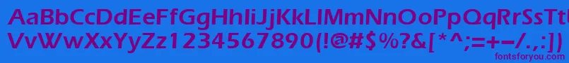 Everestdemi Font – Purple Fonts on Blue Background