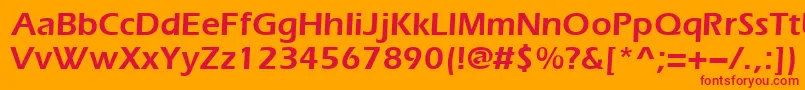 Everestdemi Font – Red Fonts on Orange Background