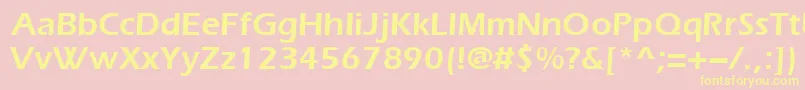 Everestdemi Font – Yellow Fonts on Pink Background