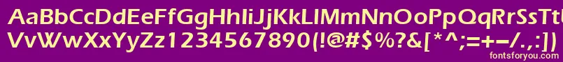 Everestdemi Font – Yellow Fonts on Purple Background