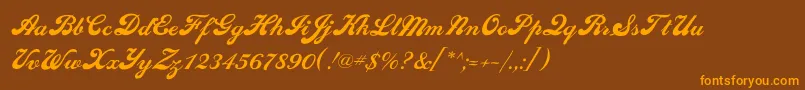 Sedonascriptflf Font – Orange Fonts on Brown Background