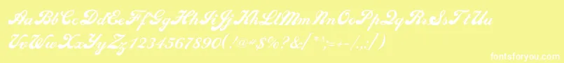 Sedonascriptflf Font – White Fonts on Yellow Background