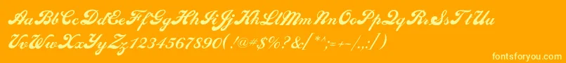 fuente Sedonascriptflf – Fuentes Amarillas Sobre Fondo Naranja