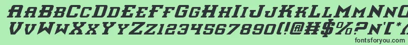 Interceptori Font – Black Fonts on Green Background