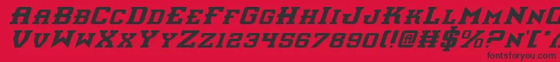 Interceptori Font – Black Fonts on Red Background