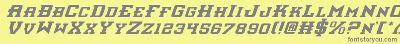 Interceptori Font – Gray Fonts on Yellow Background