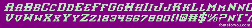 Interceptori Font – Green Fonts on Purple Background