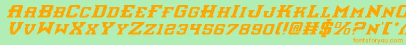 Interceptori Font – Orange Fonts on Green Background