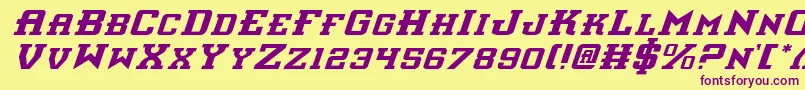 Interceptori Font – Purple Fonts on Yellow Background