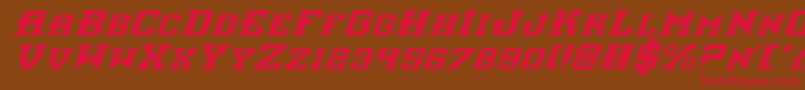 Interceptori Font – Red Fonts on Brown Background
