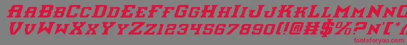 Interceptori Font – Red Fonts on Gray Background