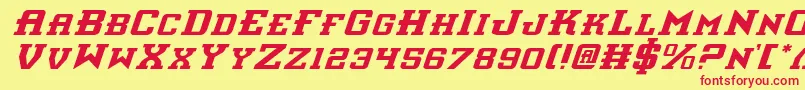 Interceptori Font – Red Fonts on Yellow Background